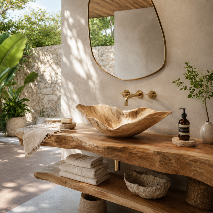 Nolan Warm Stone Vessel Sink - Design 151 - main view