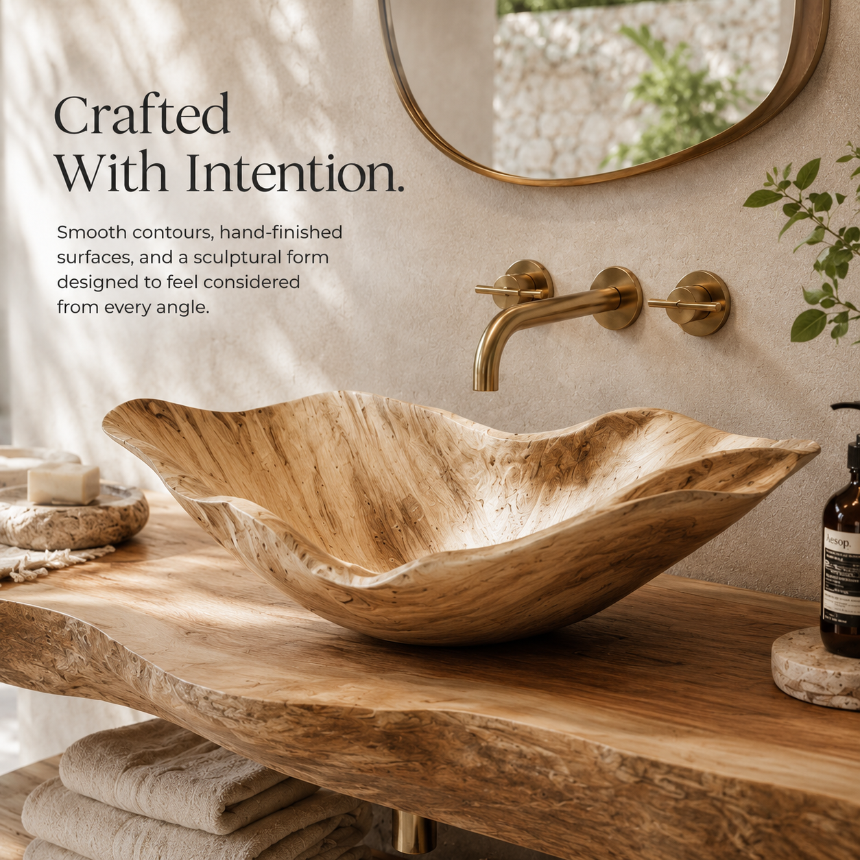 Nolan Warm Stone Vessel Sink - Design 151 - product image 05