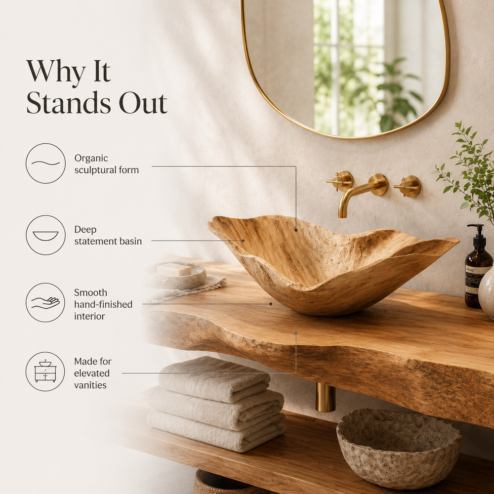 Nolan Warm Stone Vessel Sink - Design 151 - product image 09