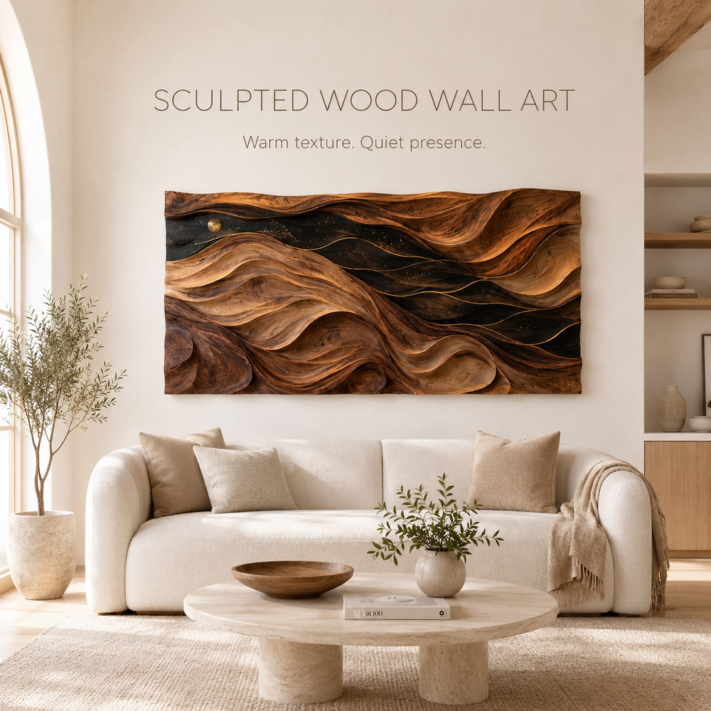 Aurelia Sculptural Wood Wall Art - Design 001 - product image 02