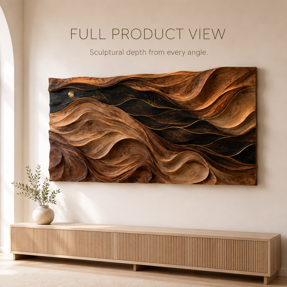 Aurelia Sculptural Wood Wall Art - Design 001 - product image 03