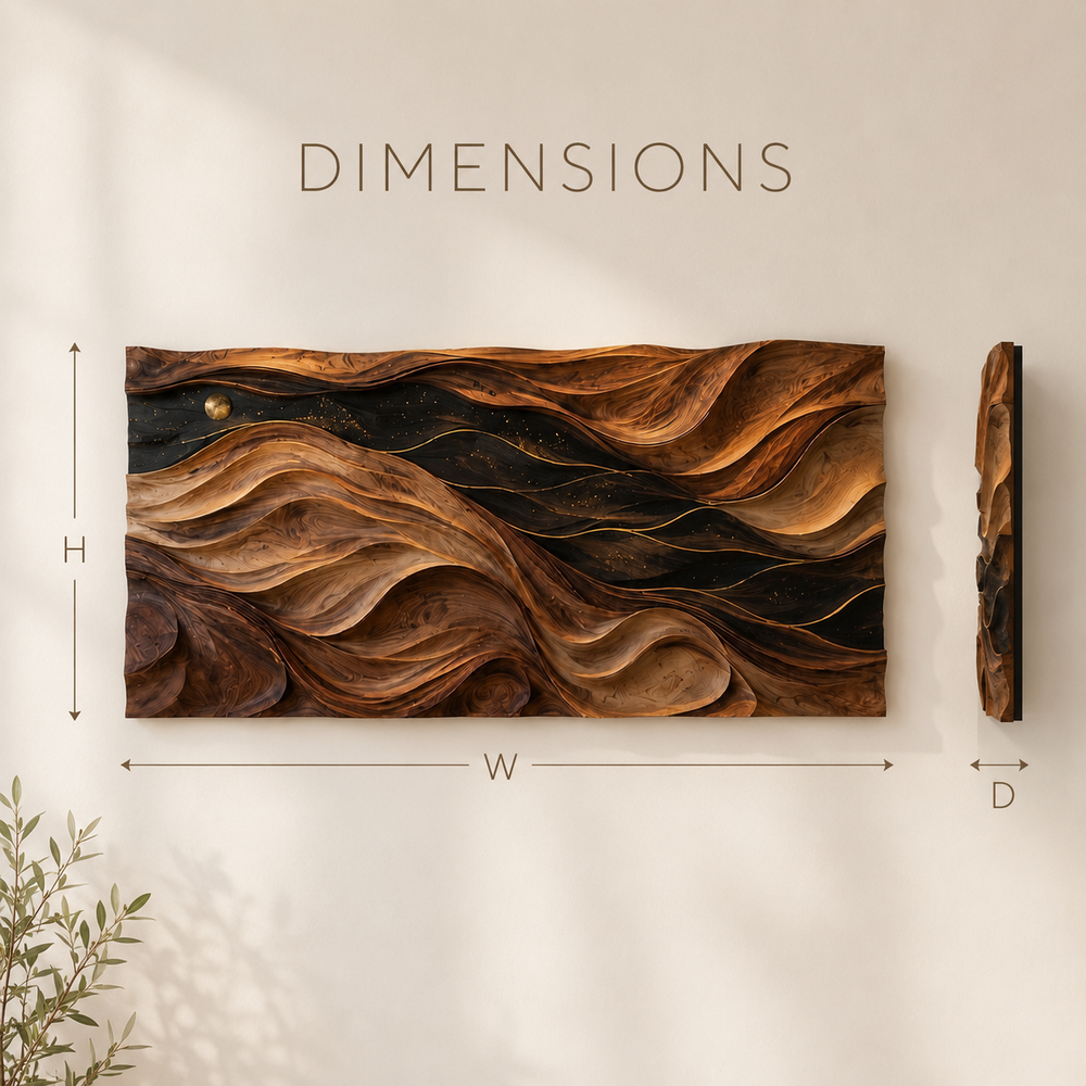 Aurelia Sculptural Wood Wall Art - Design 001 - product image 08