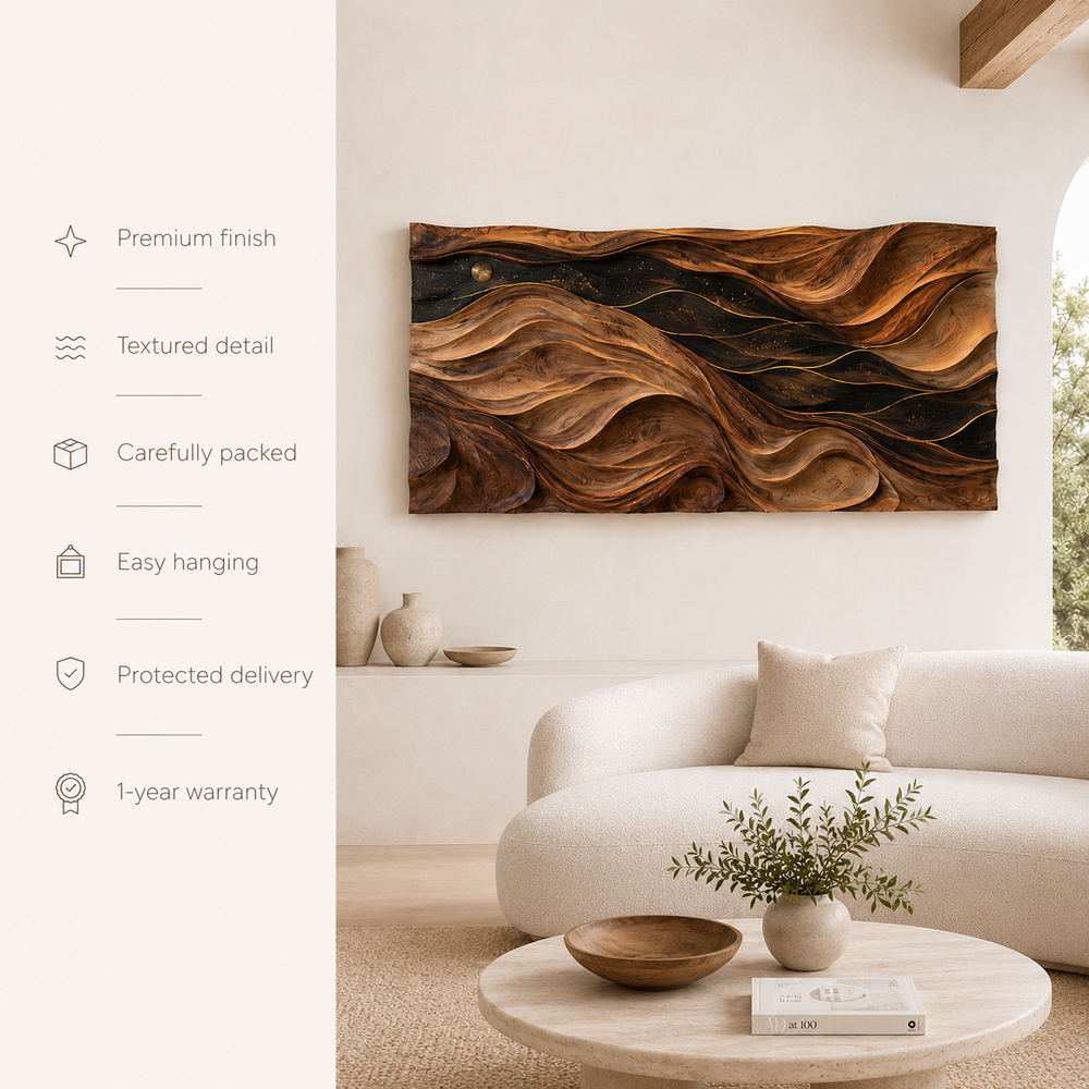Aurelia Sculptural Wood Wall Art - Design 001 - product image 09