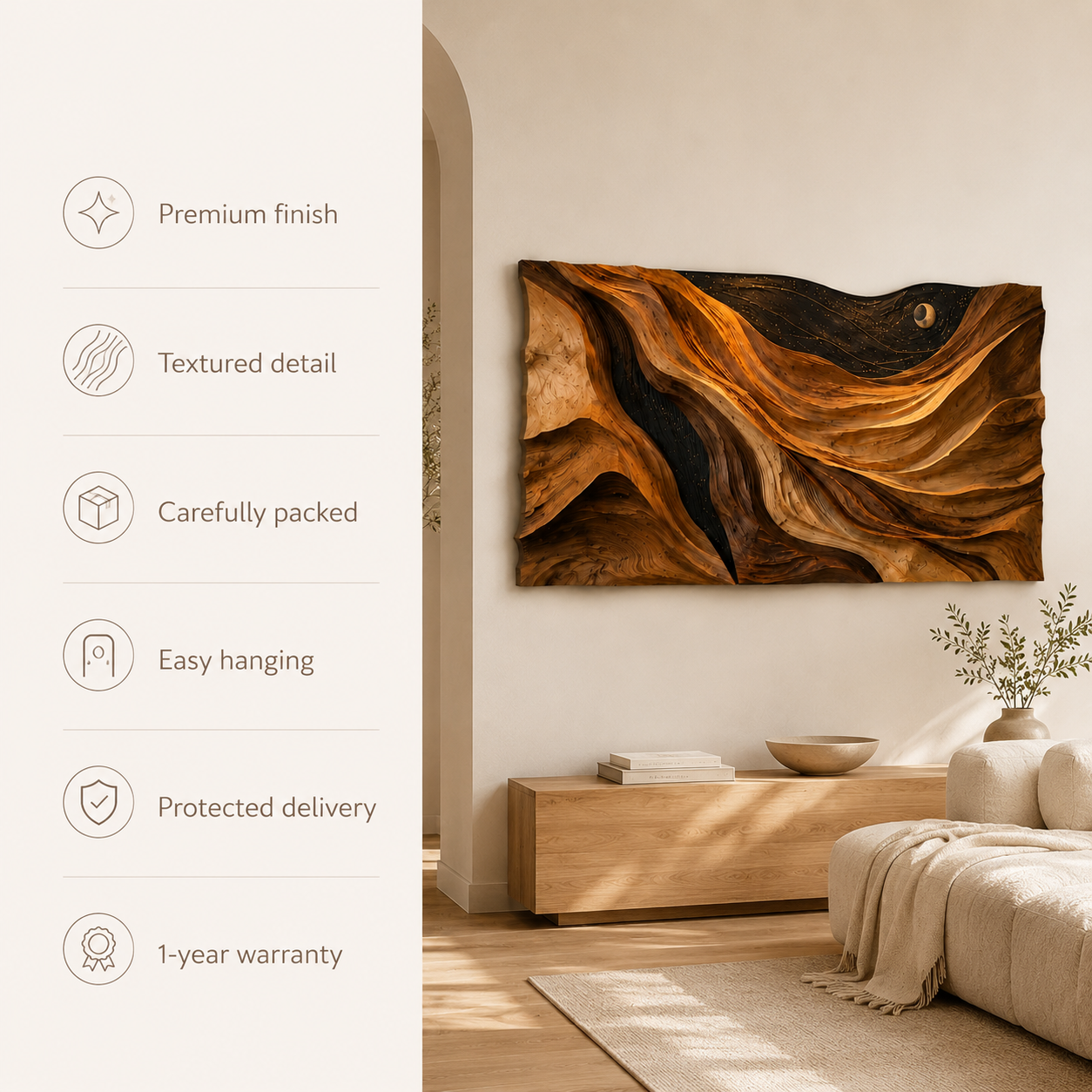 Soren Textured Statement Wall Art - Design 002 - product image 09