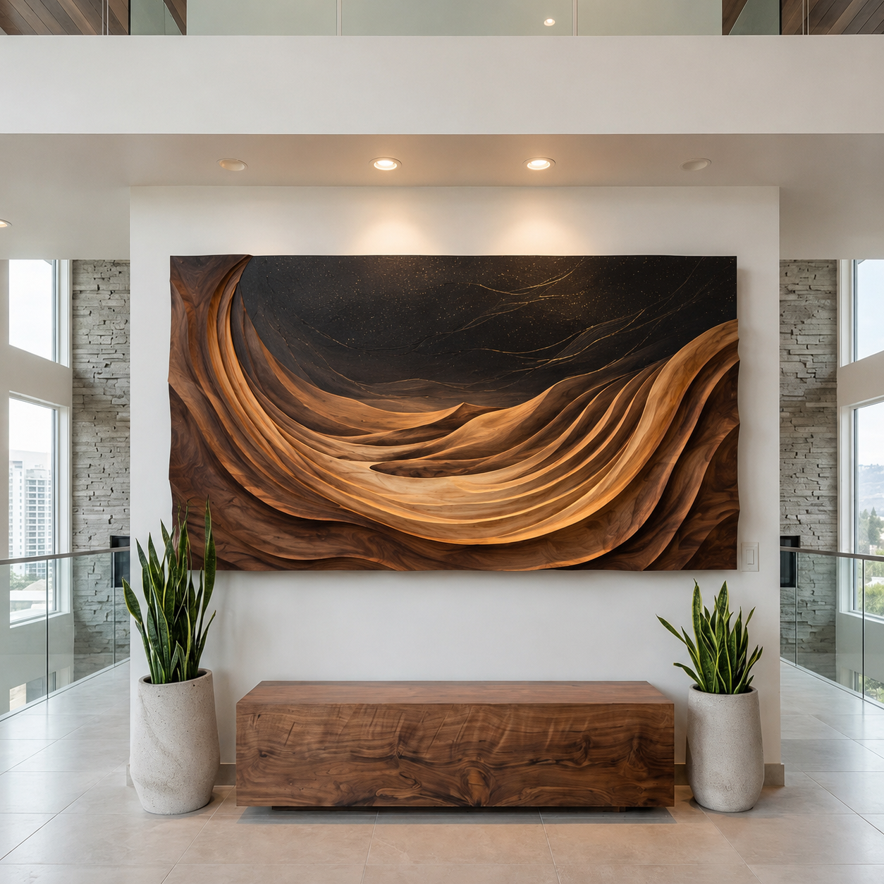 Calder Layered Wood Wall Art - Design 004 - main view