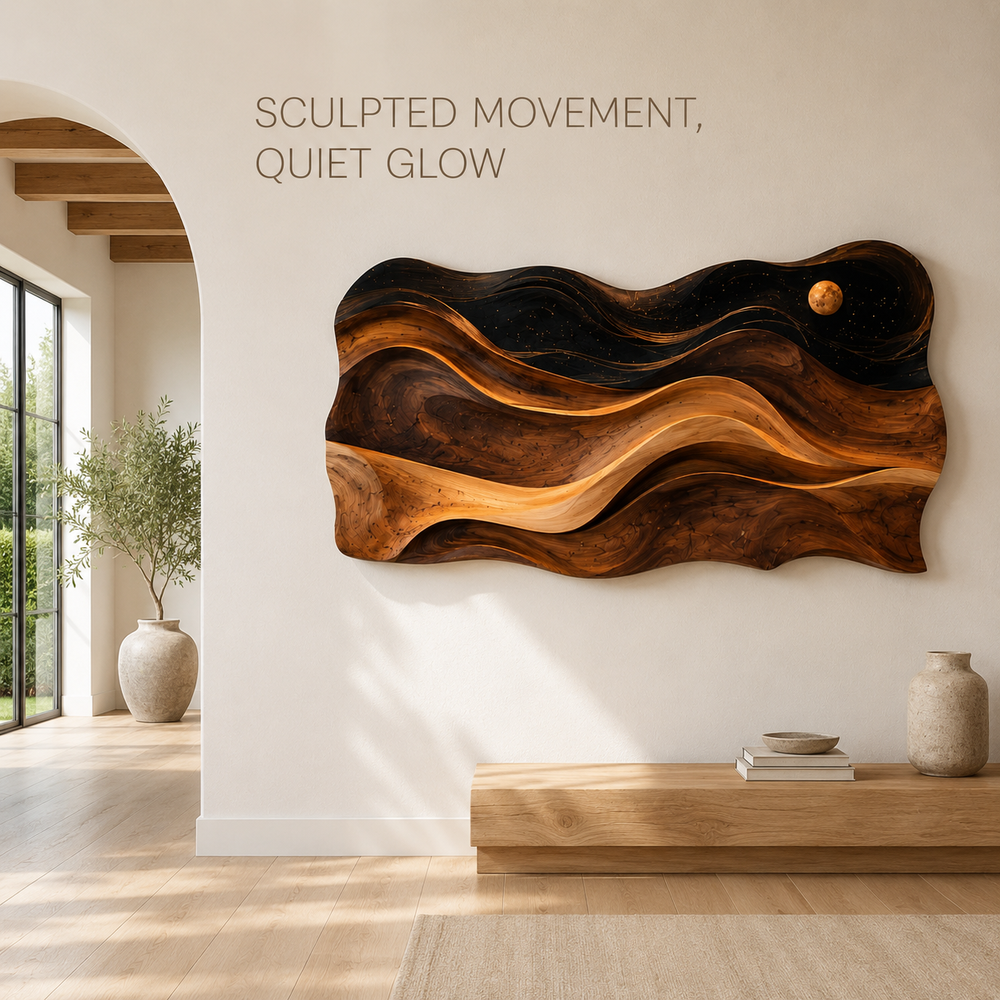 Aurelia Sculptural Wood Wall Art - Design 011 - product image 03