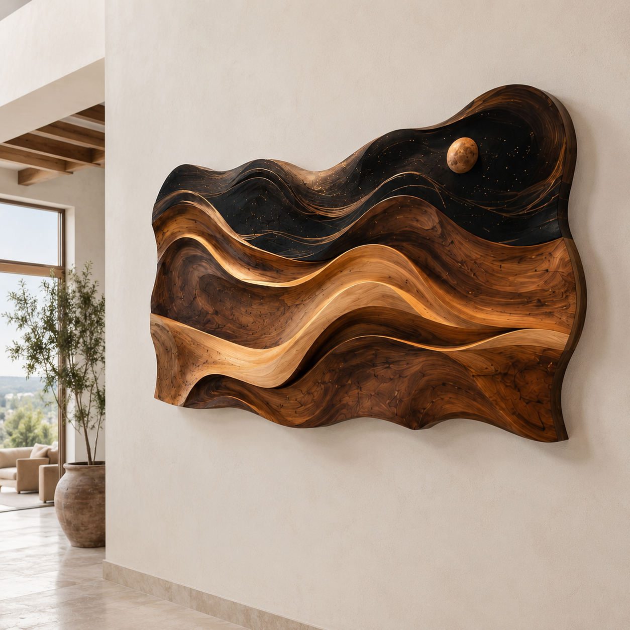 Aurelia Sculptural Wood Wall Art - Design 011 - product image 04