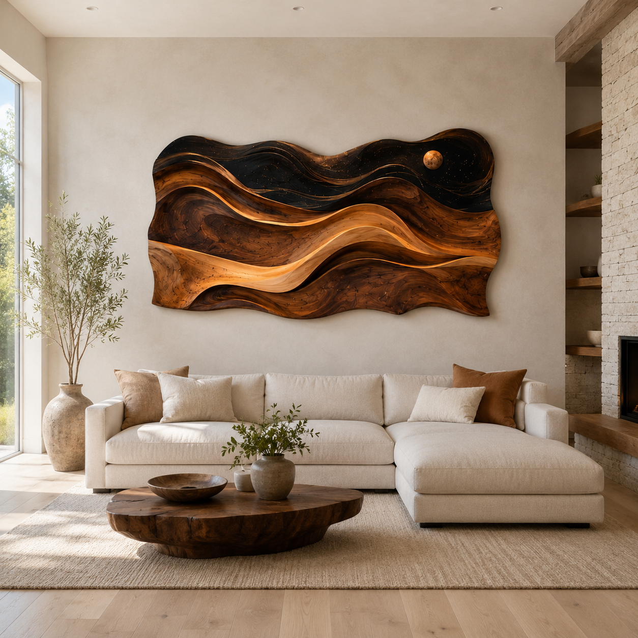 Aurelia Sculptural Wood Wall Art - Design 011 - product image 05