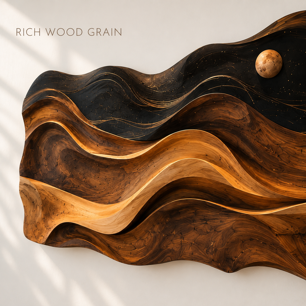 Aurelia Sculptural Wood Wall Art - Design 011 - product image 06