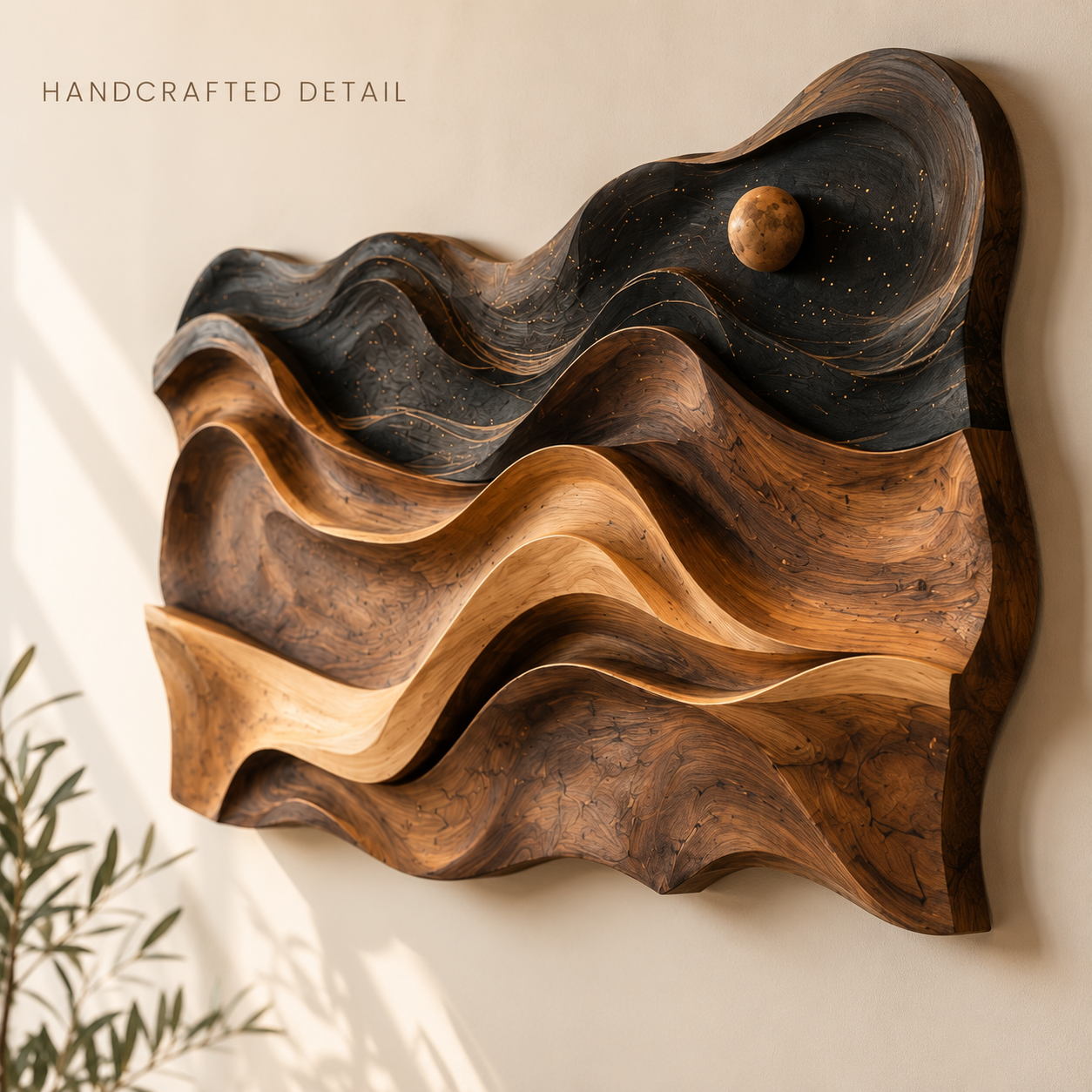 Aurelia Sculptural Wood Wall Art - Design 011 - product image 07