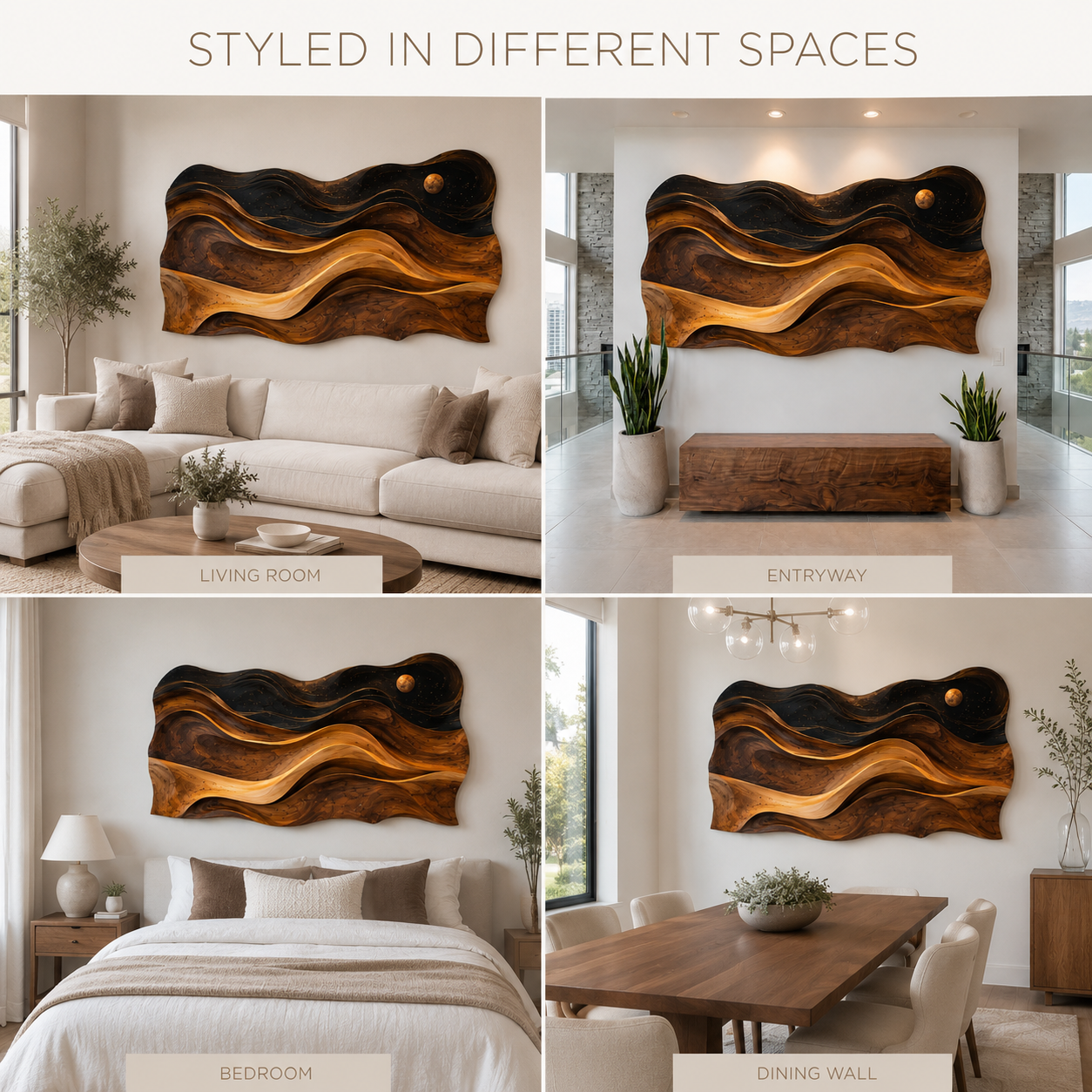Aurelia Sculptural Wood Wall Art - Design 011 - product image 09