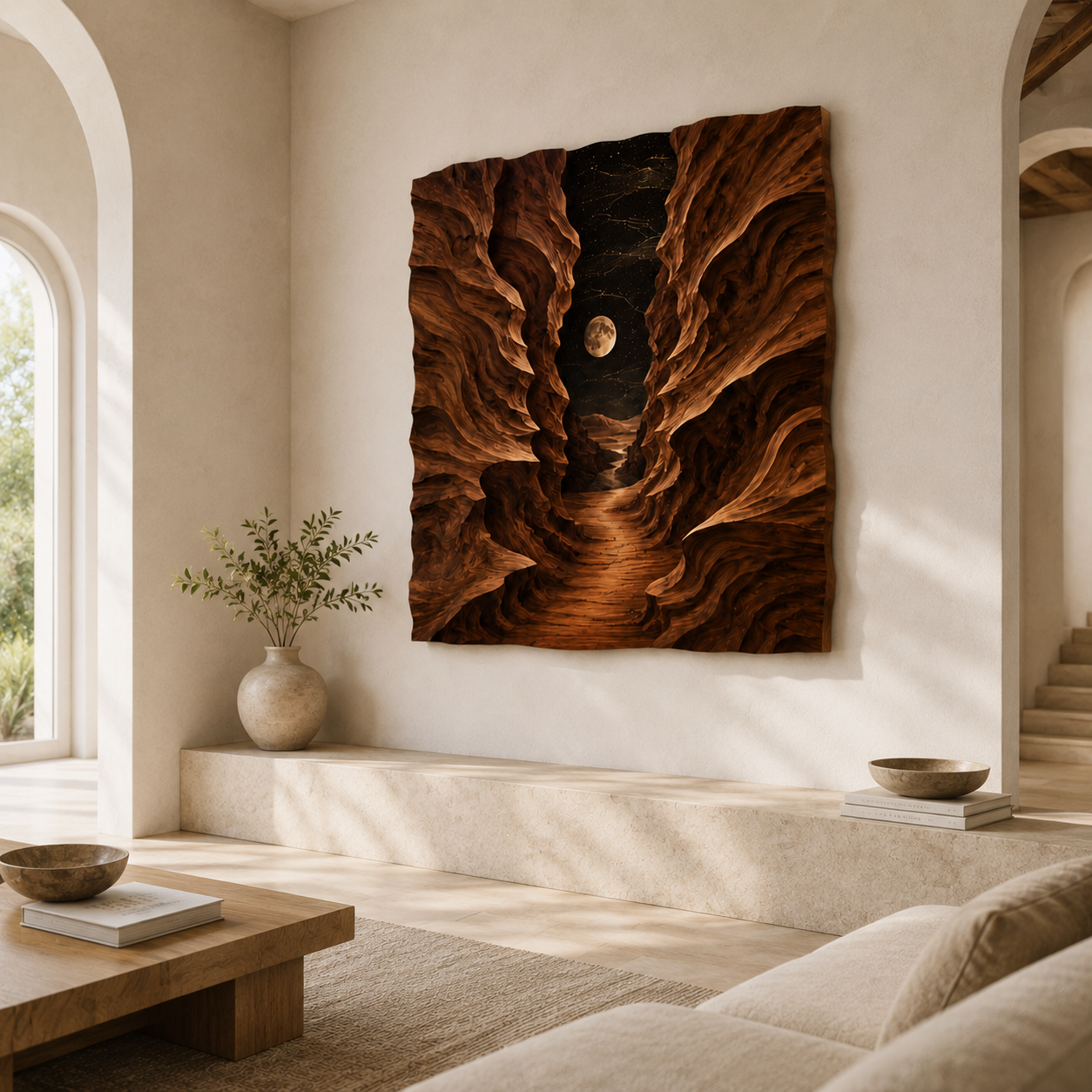 Veyra Warm Wood Wall Art - Design 017 - product image 03