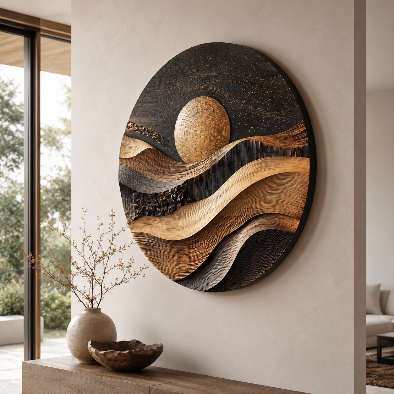 Aurelia Sculptural Wood Wall Art - Design 021 - product image 03