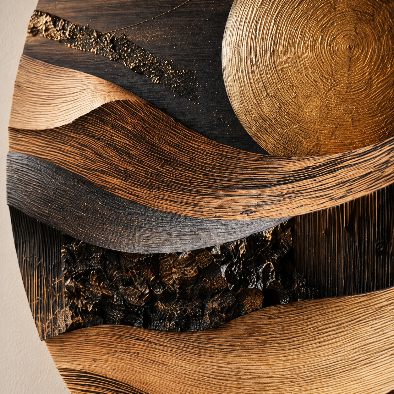 Aurelia Sculptural Wood Wall Art - Design 021 - product image 05