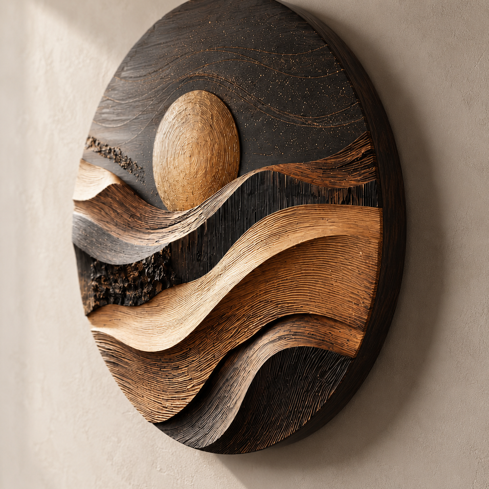 Aurelia Sculptural Wood Wall Art - Design 021 - product image 06