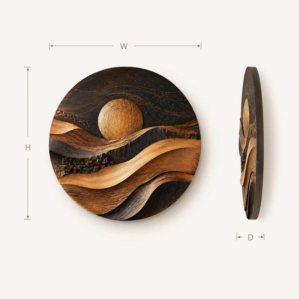 Aurelia Sculptural Wood Wall Art - Design 021 - product image 08