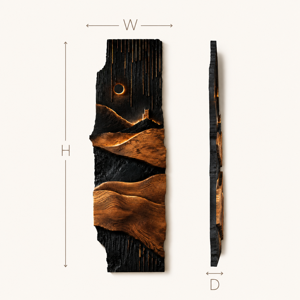 Veyra Warm Wood Wall Art - Design 027 - product image 04