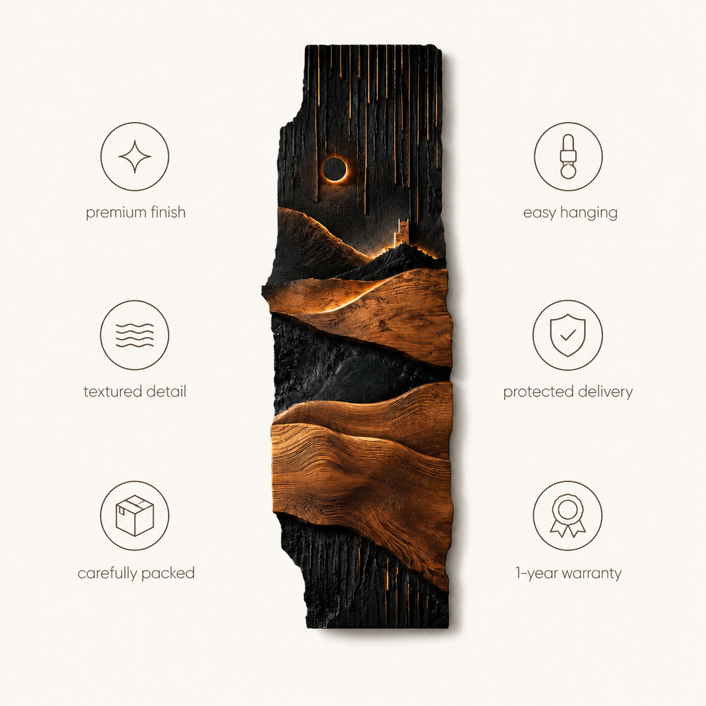Veyra Warm Wood Wall Art - Design 027 - product image 05