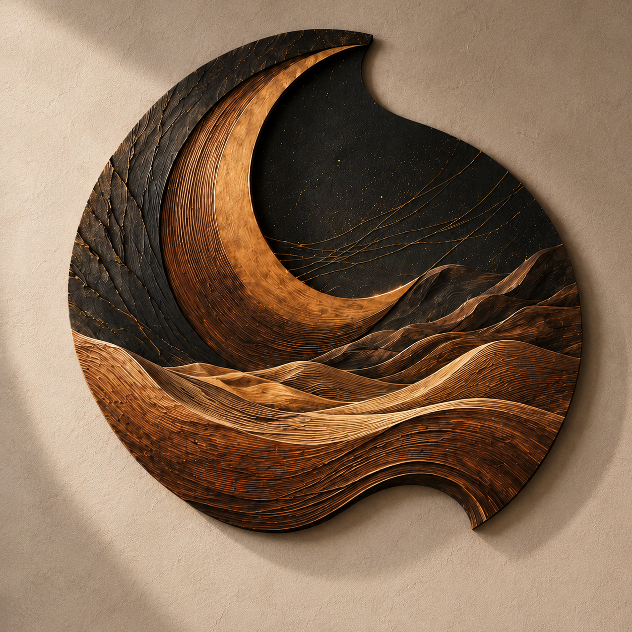 Aurelia Sculptural Wood Wall Art - Design 031 - product image 02