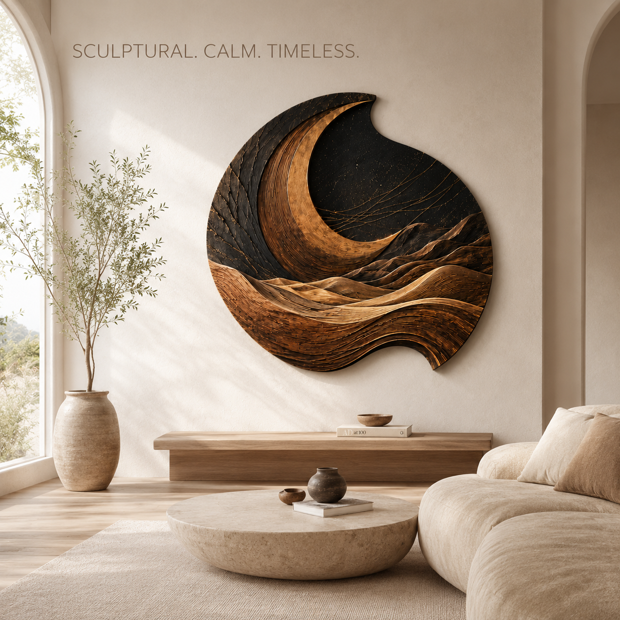 Aurelia Sculptural Wood Wall Art - Design 031 - product image 06