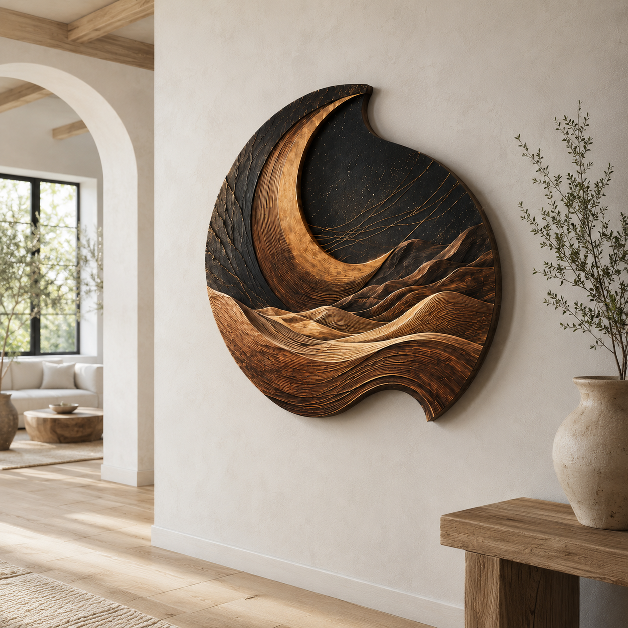 Aurelia Sculptural Wood Wall Art - Design 031 - product image 07