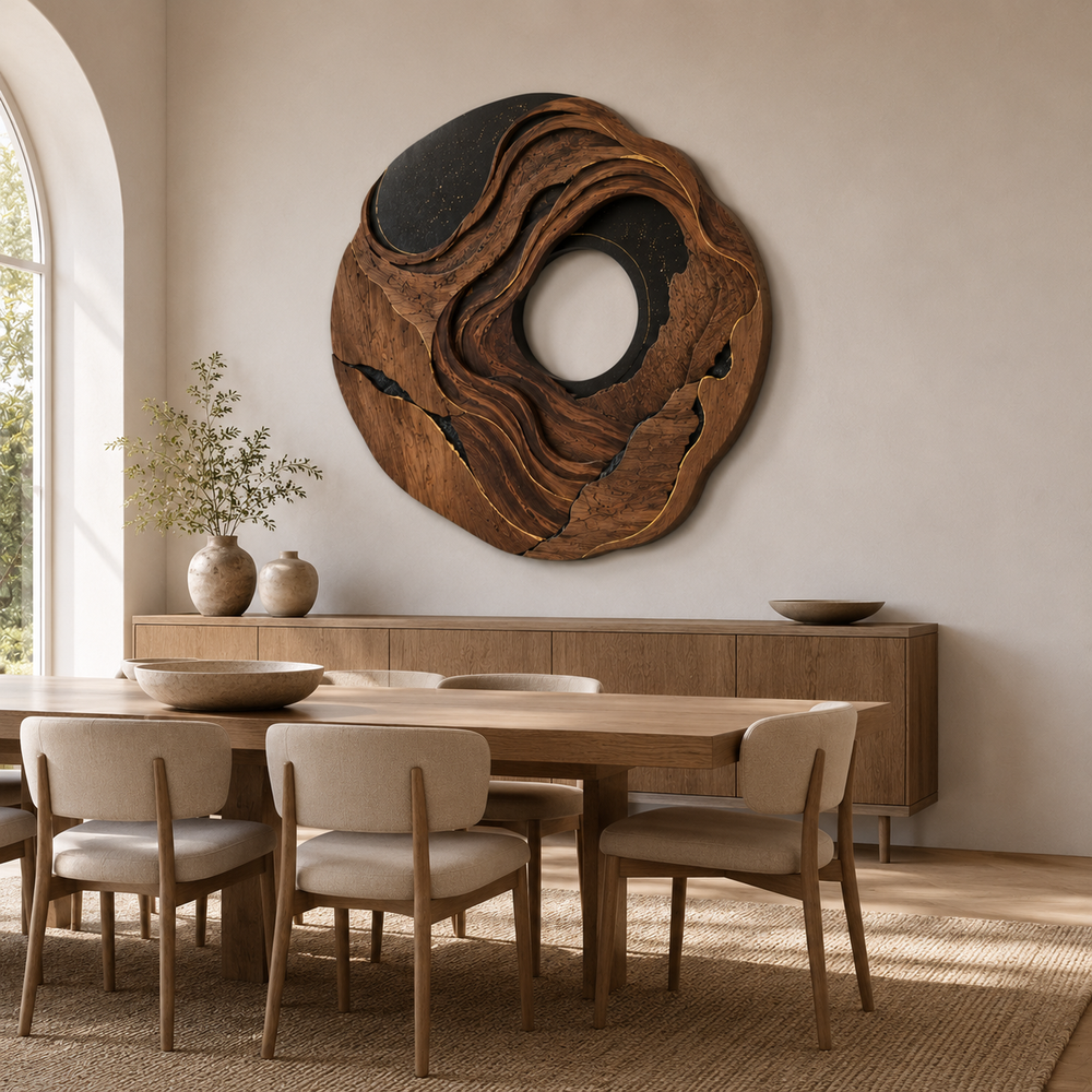 Aurelia Sculptural Wood Wall Art - Design 041 - product image 04