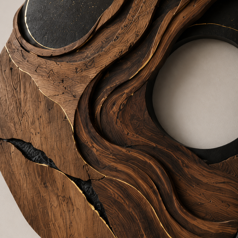 Aurelia Sculptural Wood Wall Art - Design 041 - product image 05