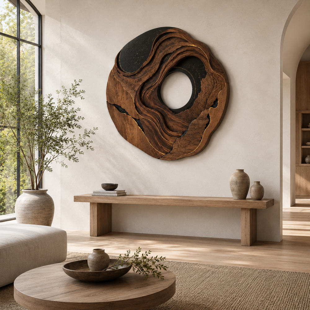 Aurelia Sculptural Wood Wall Art - Design 041 - product image 07
