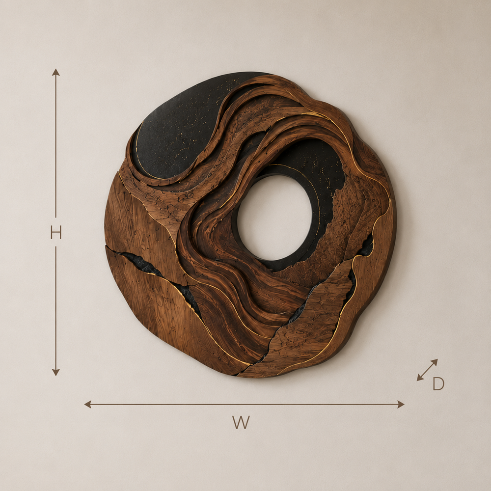 Aurelia Sculptural Wood Wall Art - Design 041 - product image 08