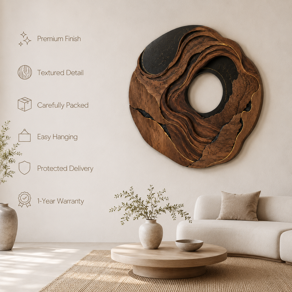 Aurelia Sculptural Wood Wall Art - Design 041 - product image 09