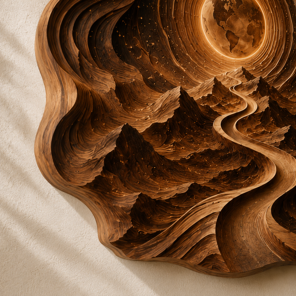 Calder Layered Wood Wall Art - Design 044 - product image 05