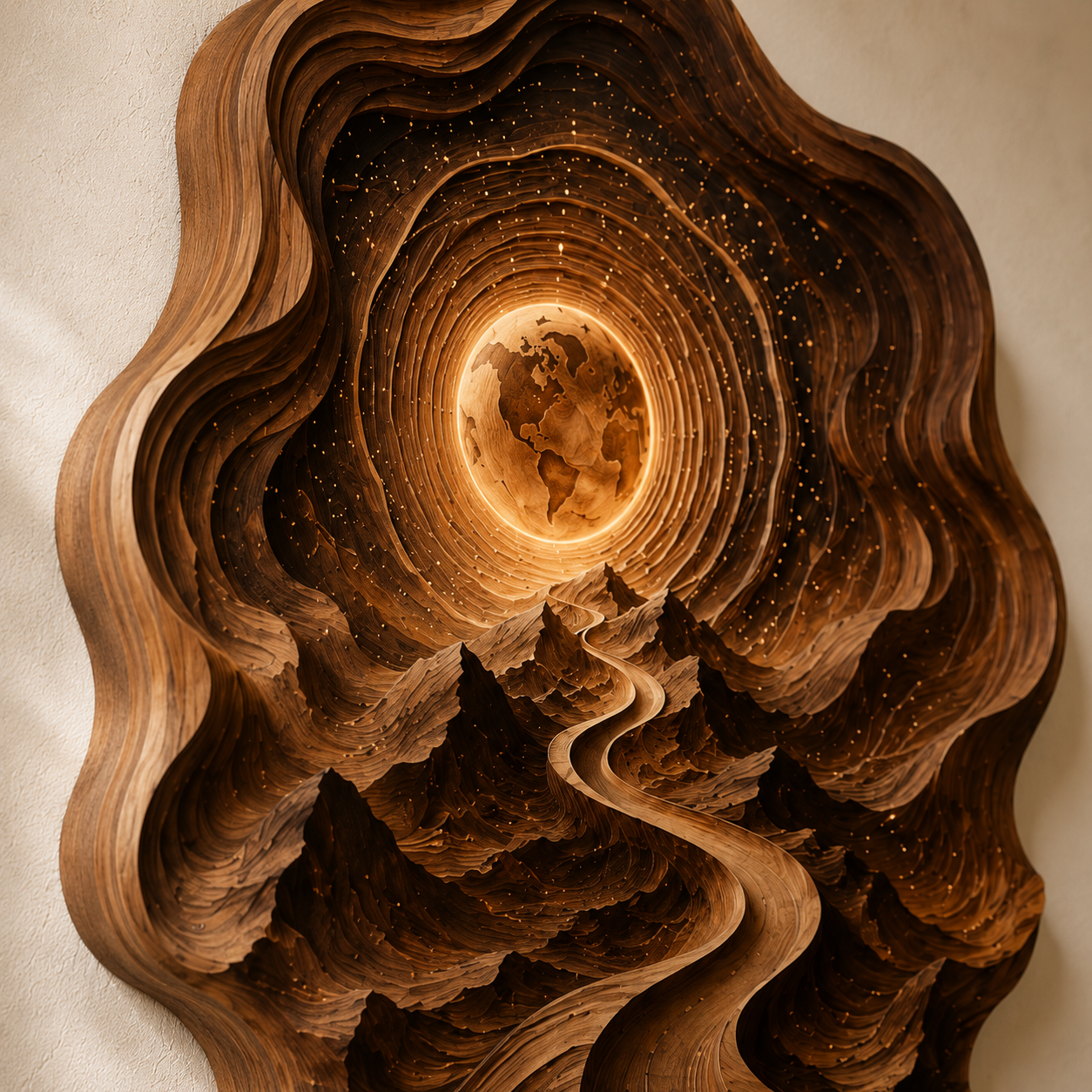 Calder Layered Wood Wall Art - Design 044 - product image 06