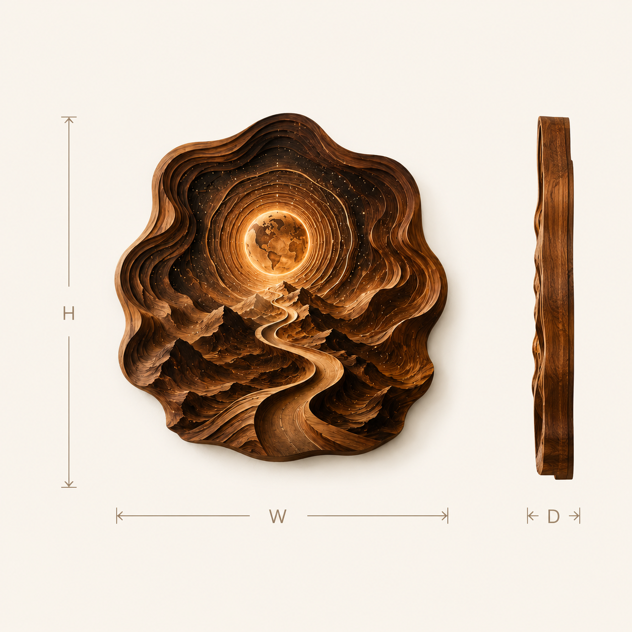 Calder Layered Wood Wall Art - Design 044 - product image 08