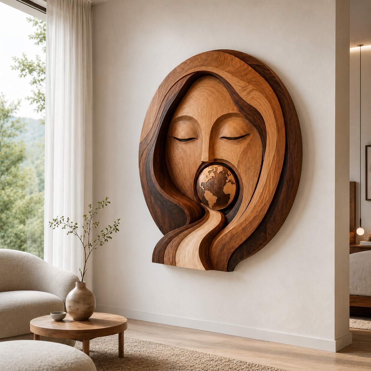 Veyra Warm Wood Wall Art - Design 047 - product image 03