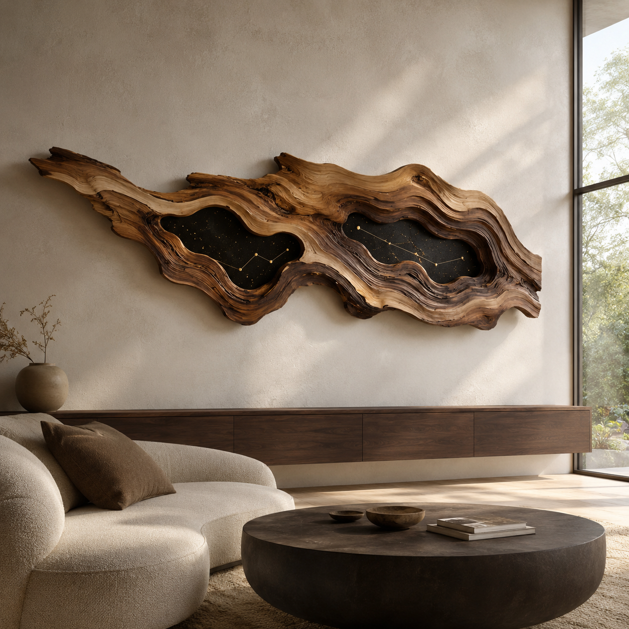 Aurelia Sculptural Wood Wall Art - Design 051 - main view