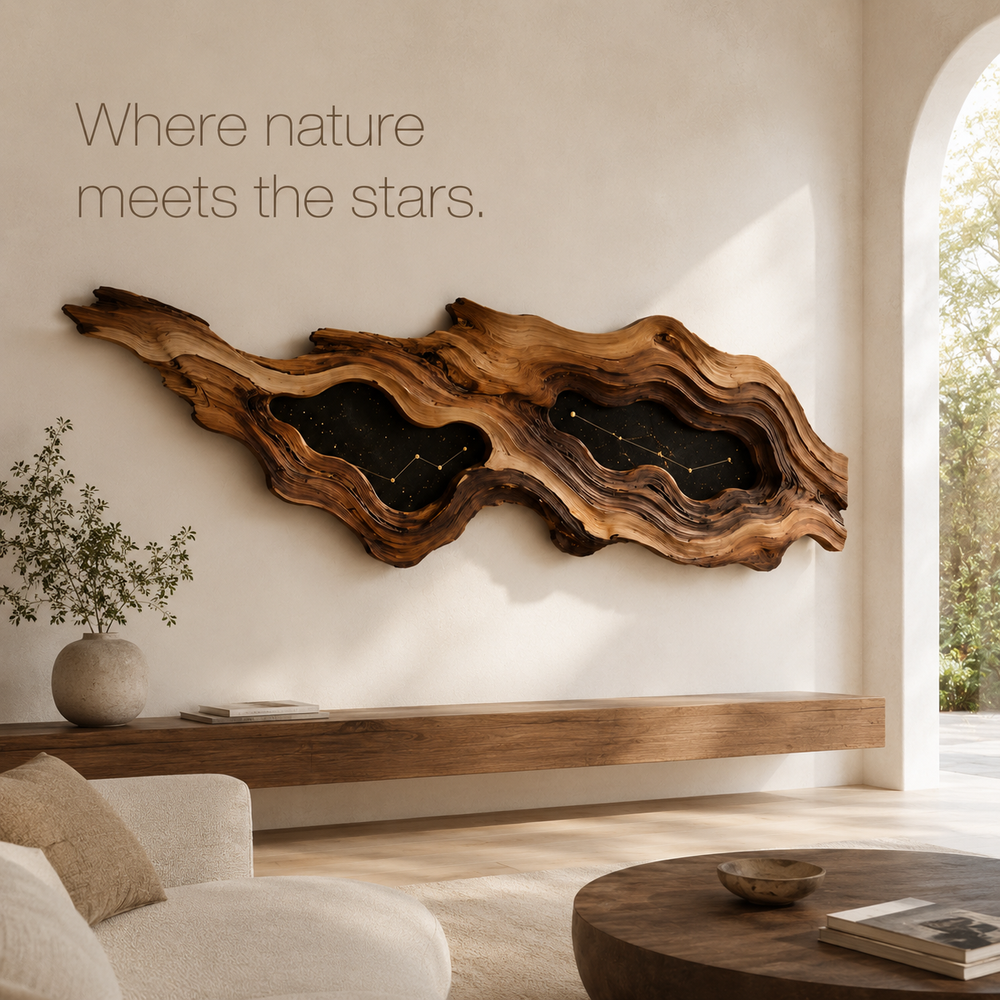 Aurelia Sculptural Wood Wall Art - Design 051 - product image 02