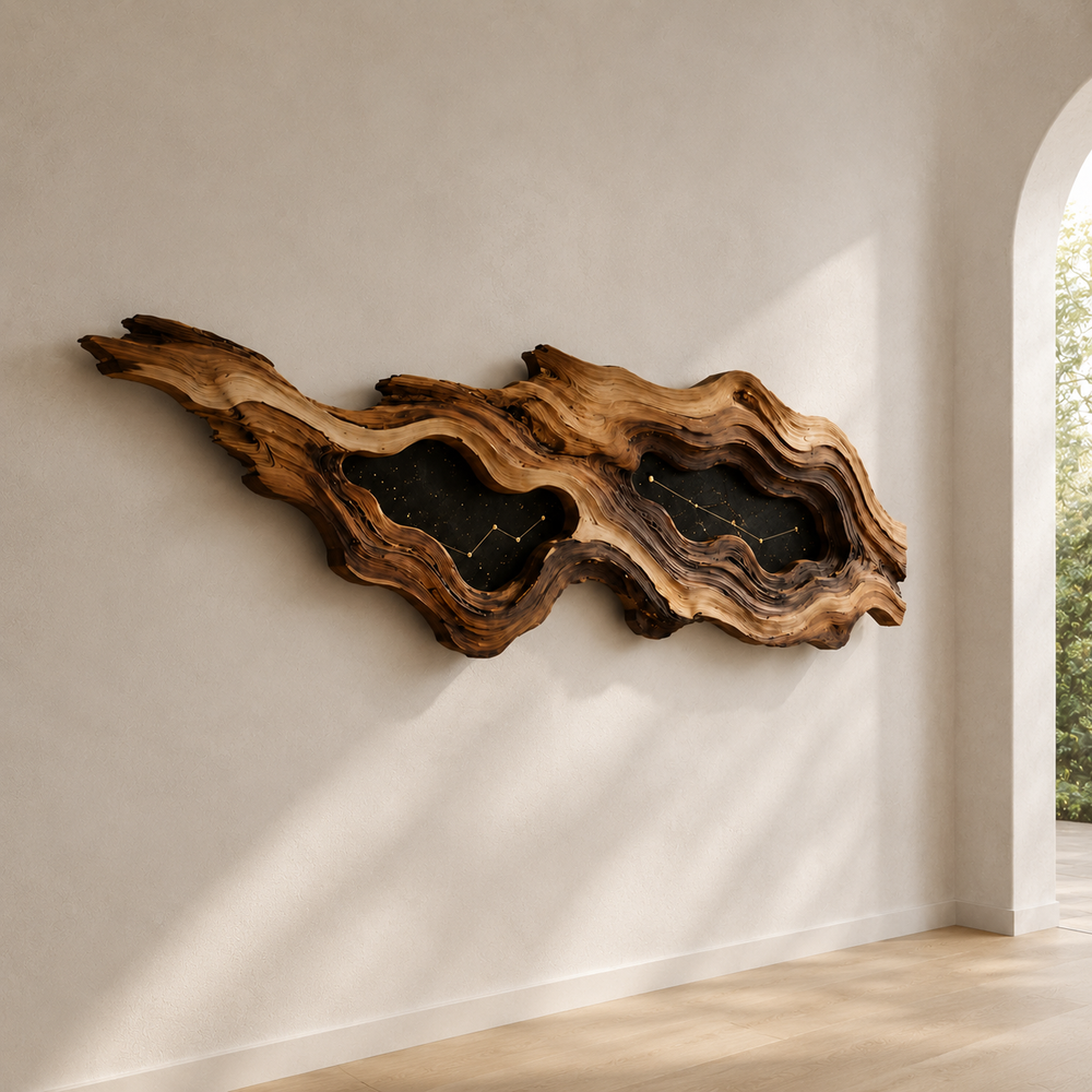 Aurelia Sculptural Wood Wall Art - Design 051 - product image 04