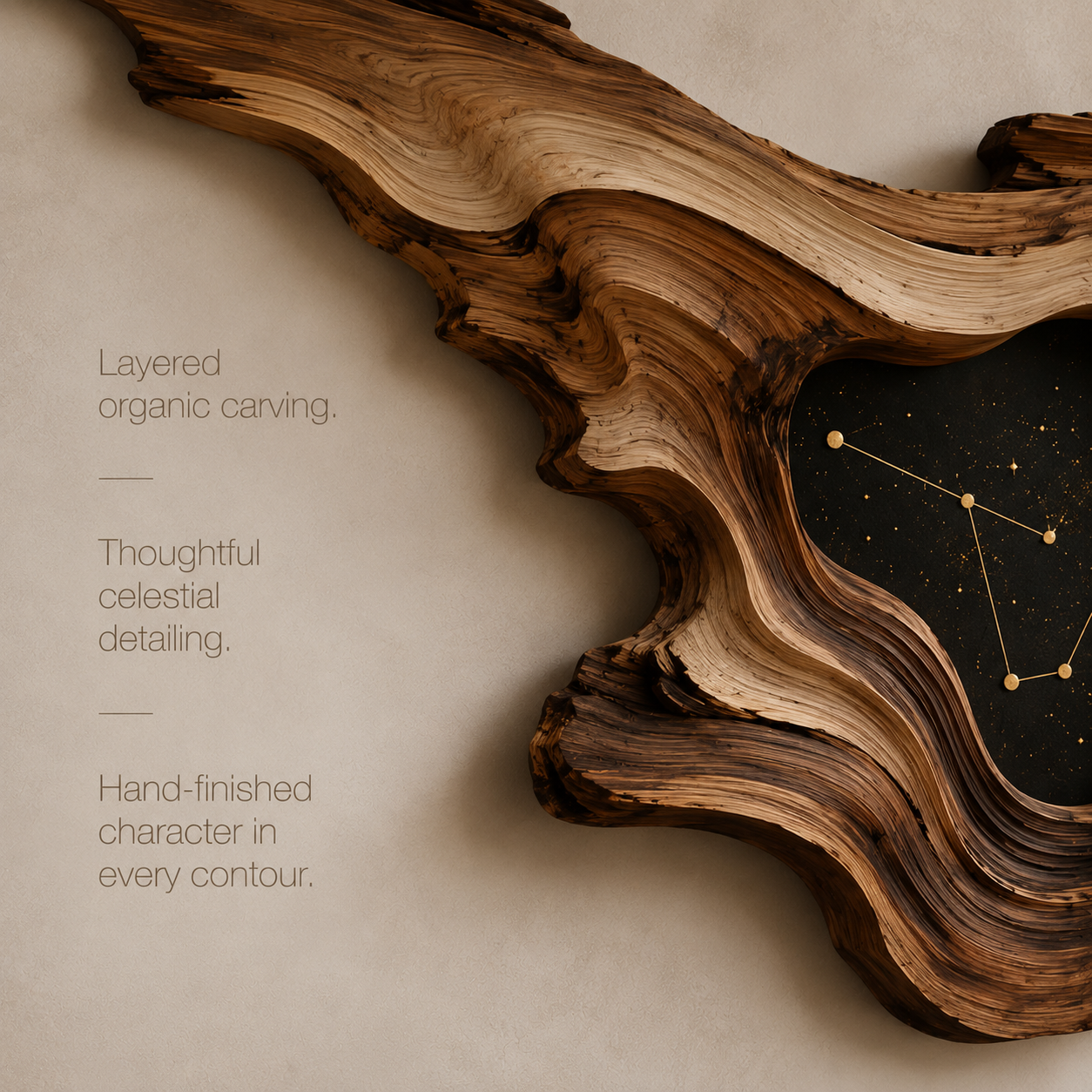 Aurelia Sculptural Wood Wall Art - Design 051 - product image 06