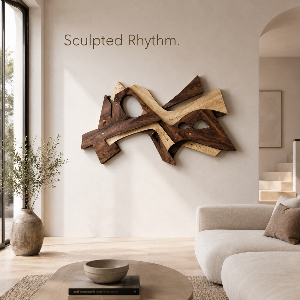 Veyra Warm Wood Wall Art - Design 057 - product image 02