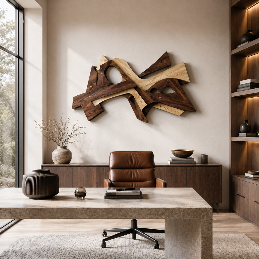 Veyra Warm Wood Wall Art - Design 057 - product image 05