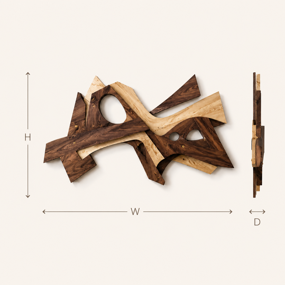 Veyra Warm Wood Wall Art - Design 057 - product image 06