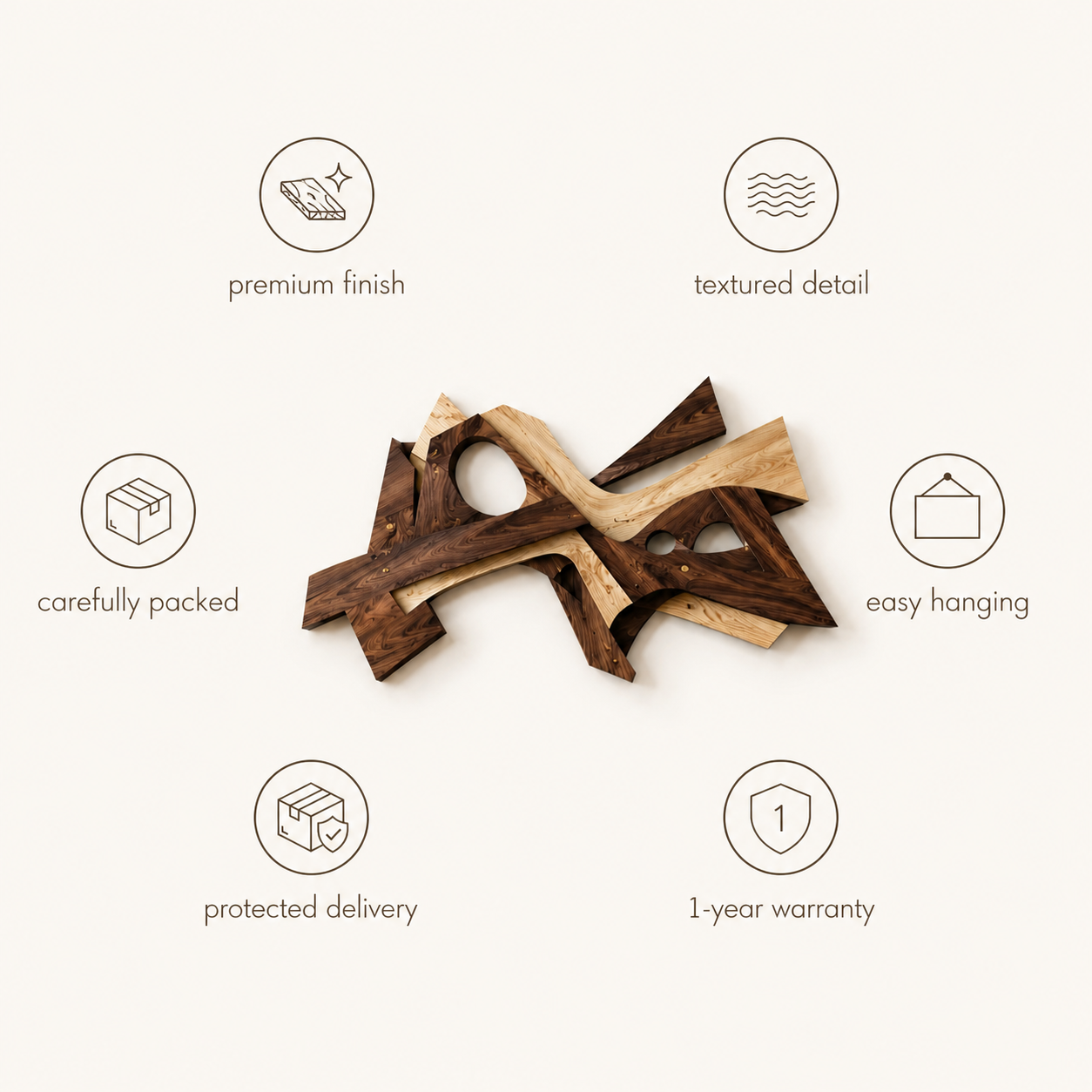 Veyra Warm Wood Wall Art - Design 057 - product image 07
