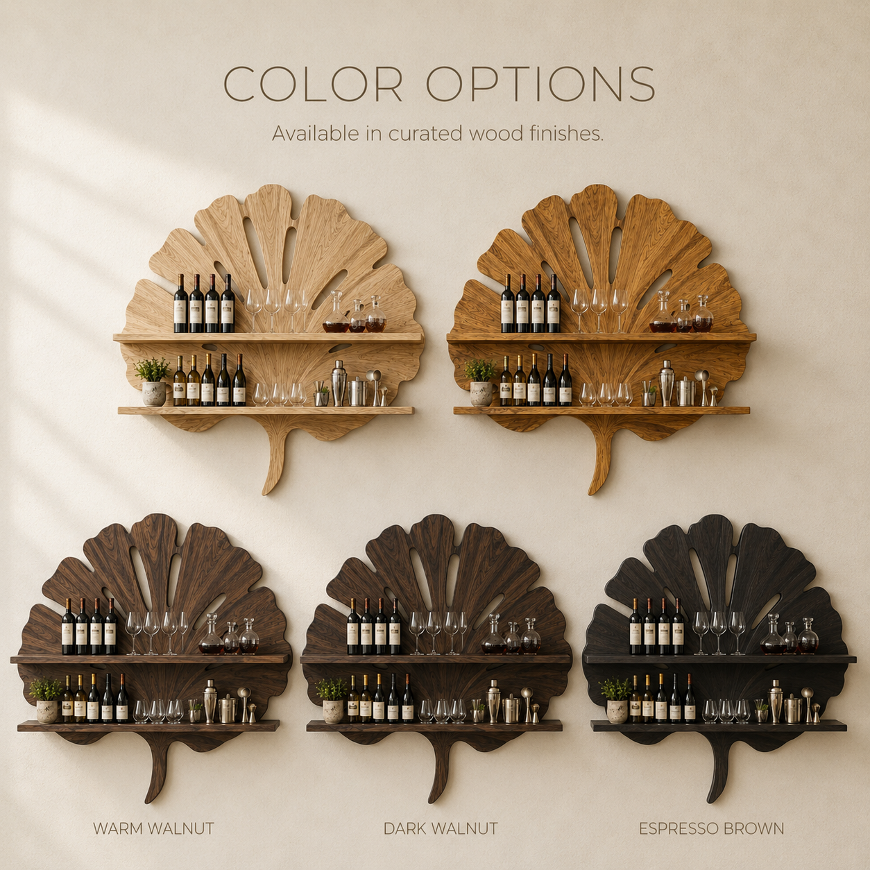 Solid Wood Wall Wine Rack with Glass Holder - Cellular - product image 10