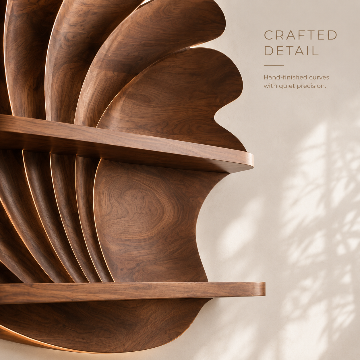 Solid Wood Wall Wine Rack with Glass Holder - Gallery Rail - product image 06