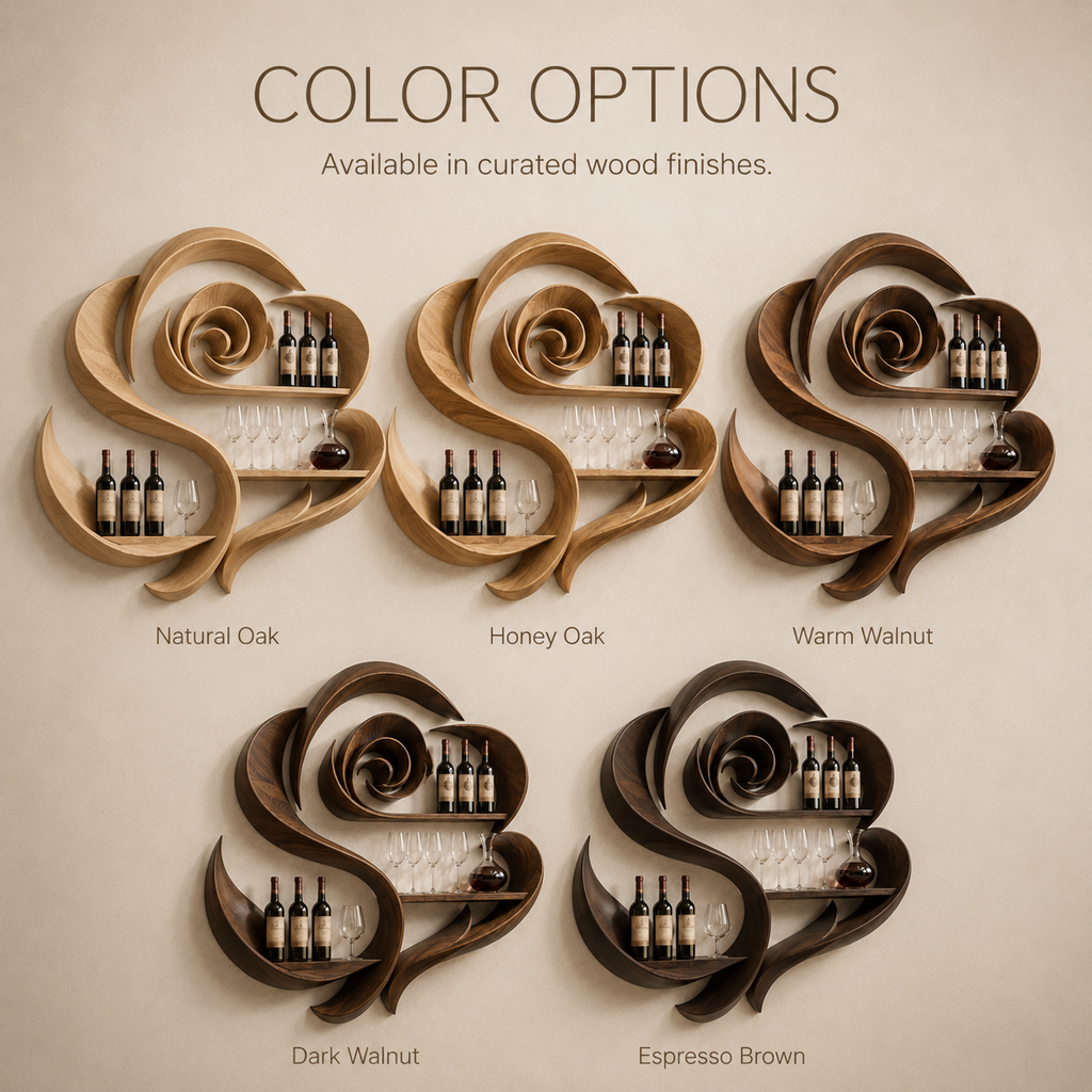 Solid Wood Wall Wine Rack with Glass Holder - Live Edge - product image 11