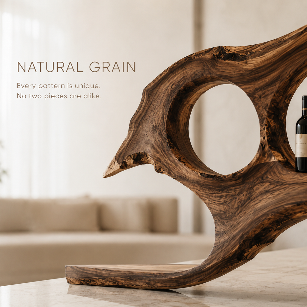 Solid Wood Wall Wine Rack with Glass Holder - Cellular - product image 05