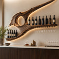 Solid Wood Wall Wine Rack with Glass Holder - Cellular - Design 129 - square cover image