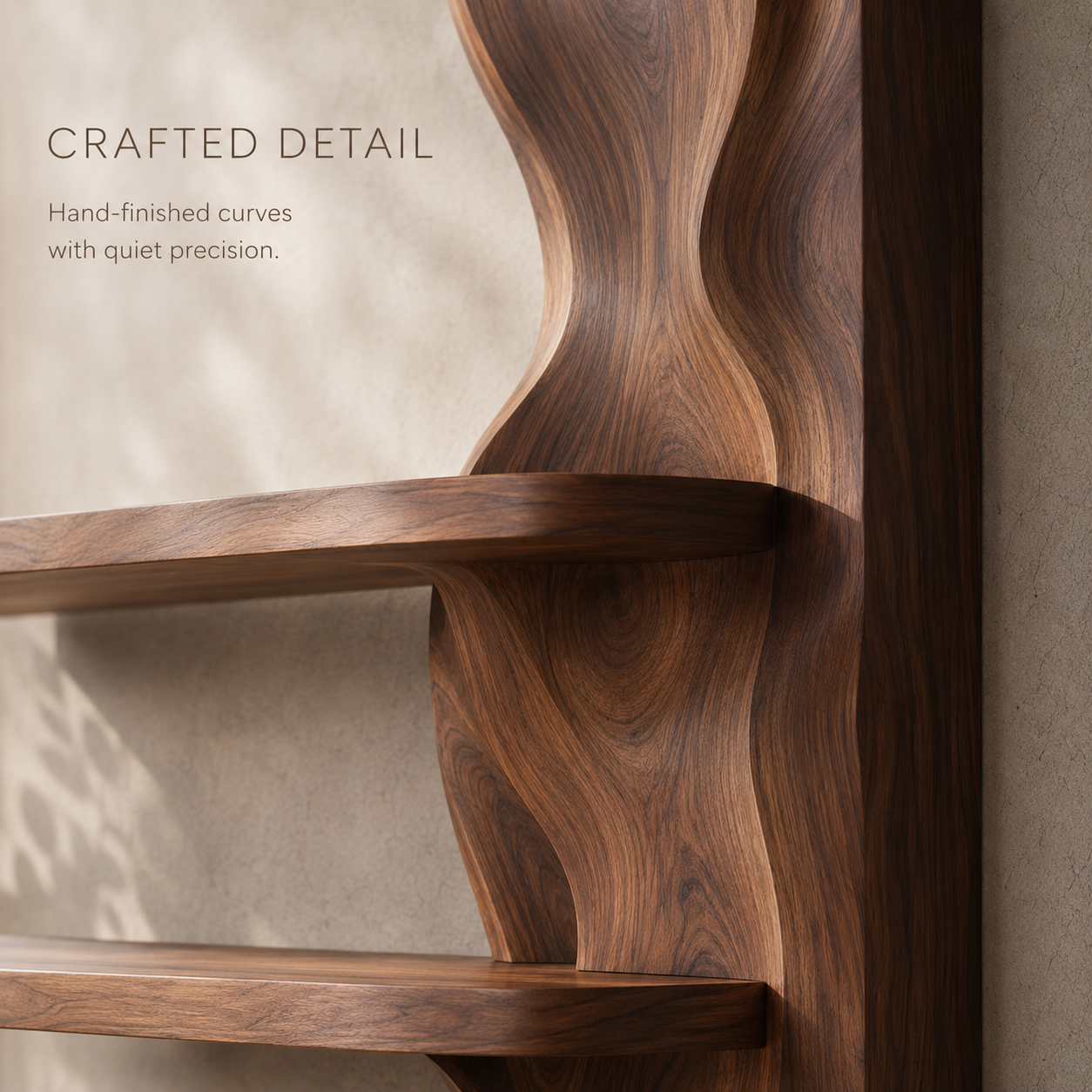 Solid Wood Wall Wine Rack with Glass Holder - Architectural Slab - product image 06
