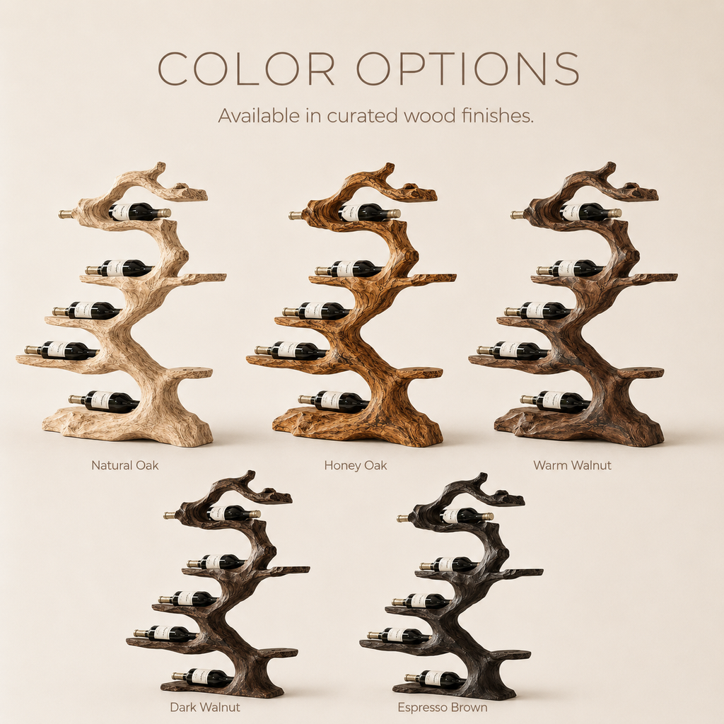 Solid Wood Wall Wine Rack with Glass Holder - Gallery Wave - product image 11