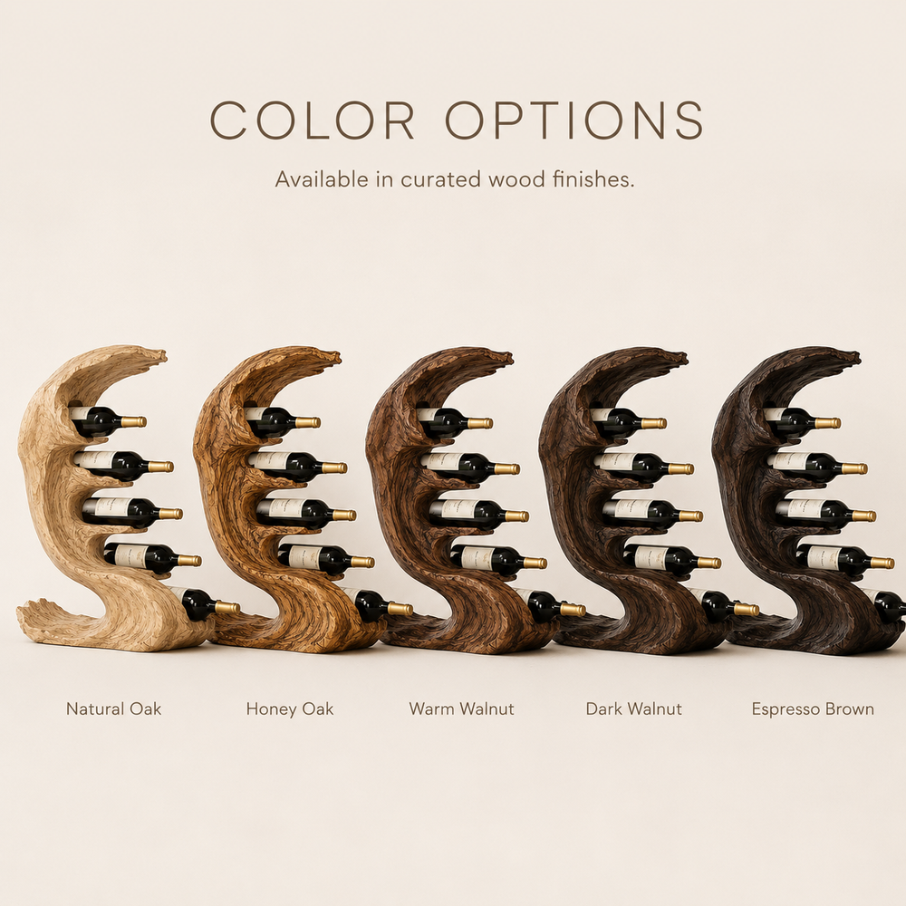 Solid Wood Wall Wine Rack with Glass Holder - Cellular Display - product image 11